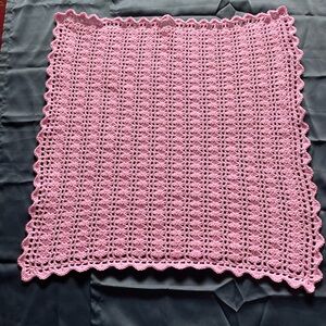 Crochet Baby Blanket - Pink